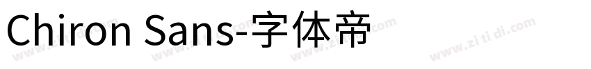 Chiron Sans字体转换